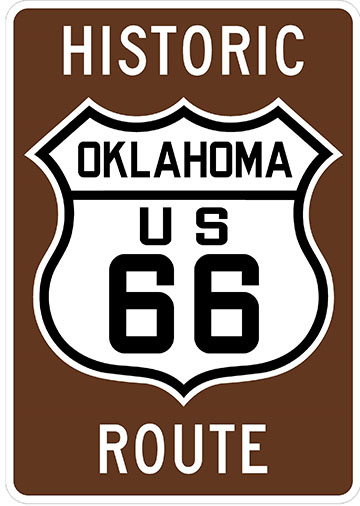 21-010 OK Historic Route 66 Sign 5x7