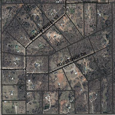 Aerial view of rural Lots