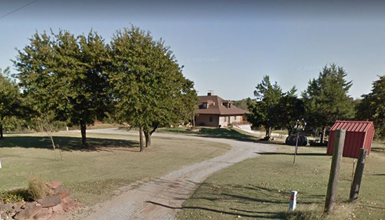 Google street view of rural house on Large Lot