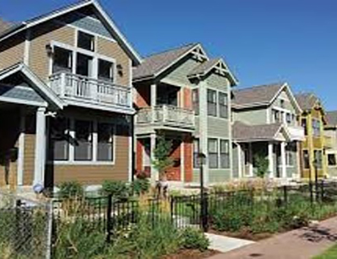 colorful detached Townhomes