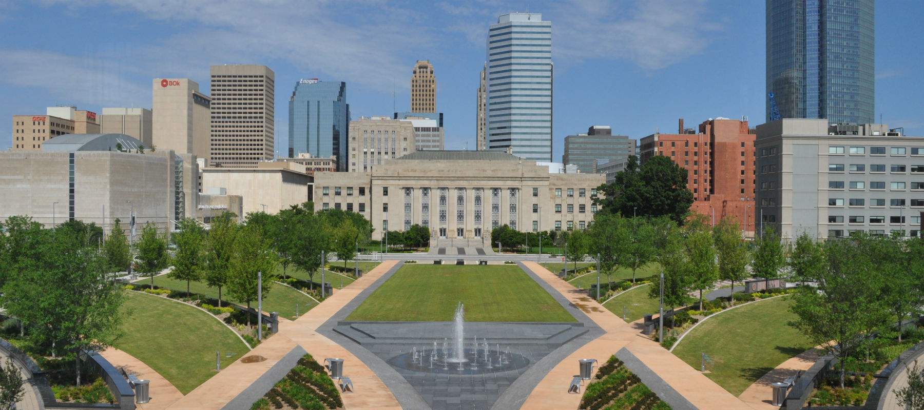 Bicentennial Park and Oklahoma City Hall