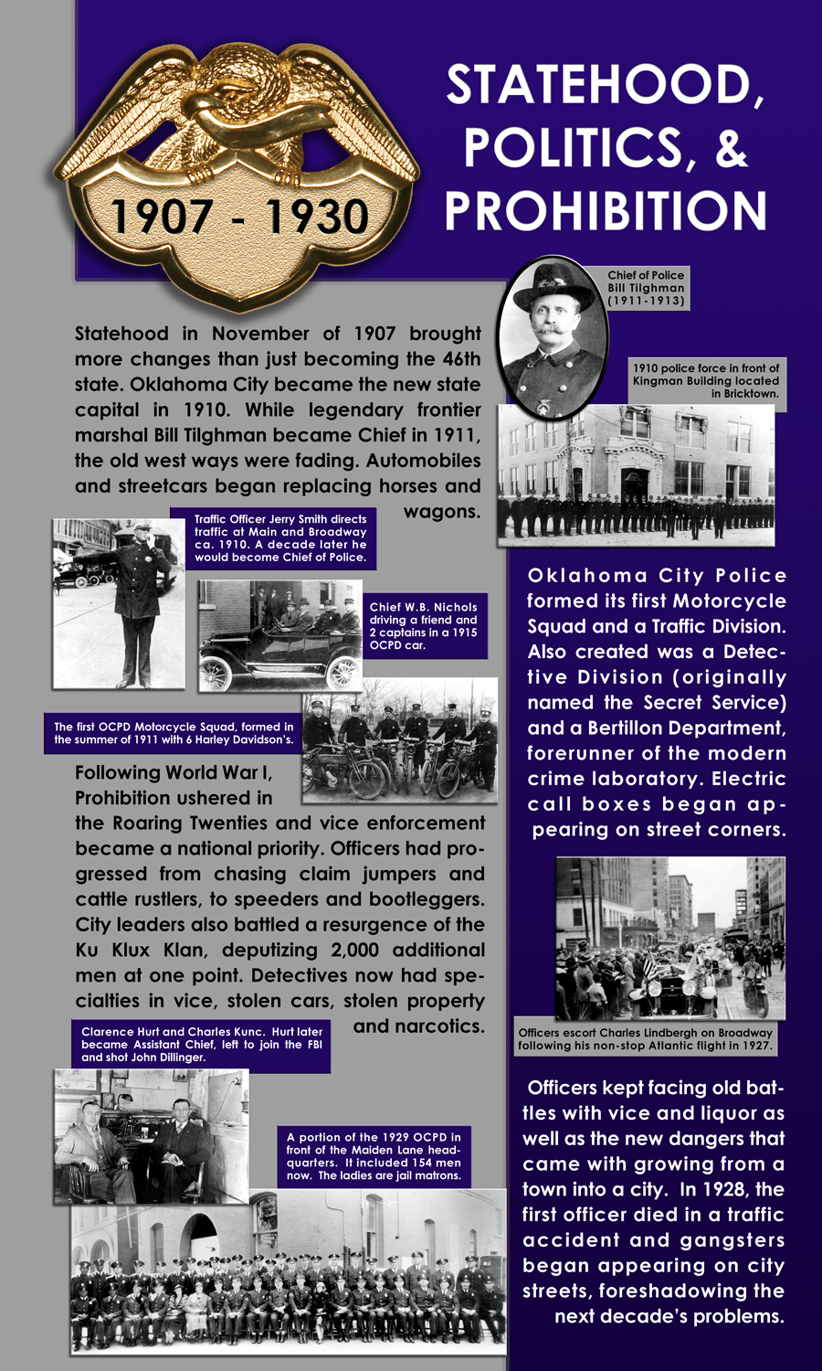 Information about the Statehood, Politics & Prohibition era