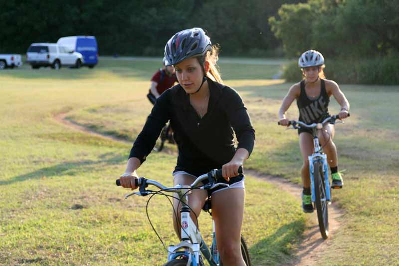 Just add helmet! Riders of all ages and abilities enjoy trail biking in Oklahoma City.